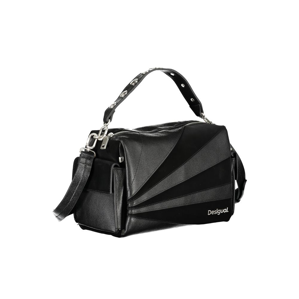 Bolso de mano de polietileno negro Desigual