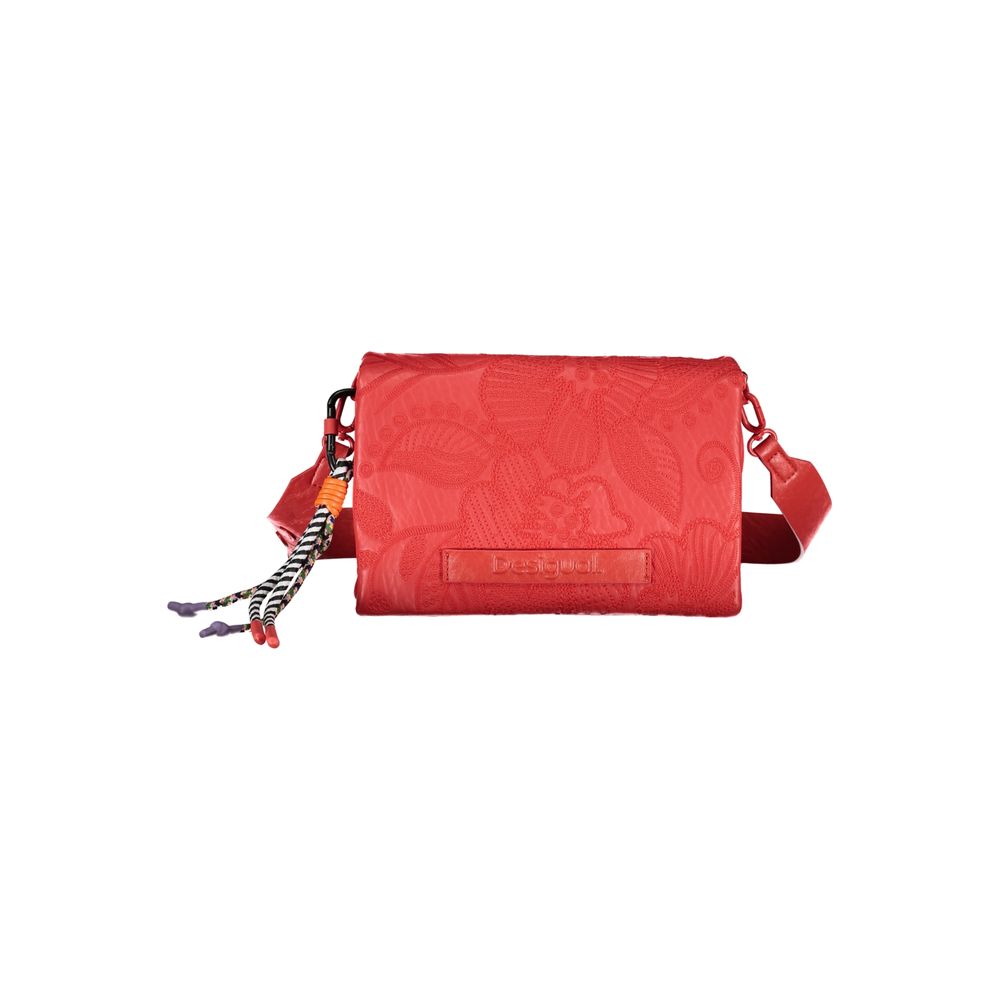 Bolso de mano de polietileno rojo Desigual