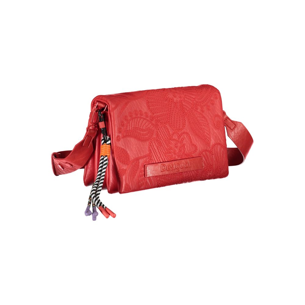 Bolso de mano de polietileno rojo Desigual