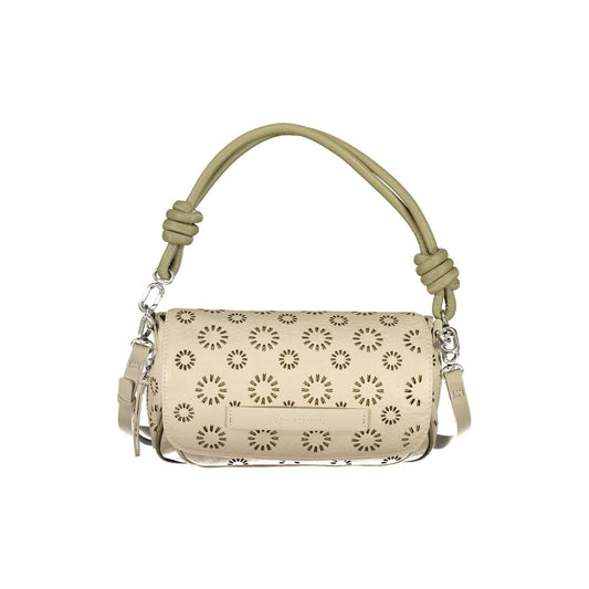 Bolso de mano de polietileno beige Desigual