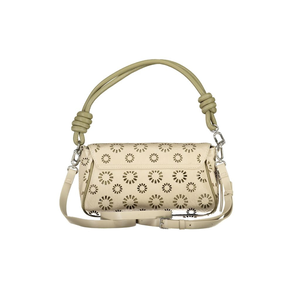 Bolso de mano de polietileno beige Desigual