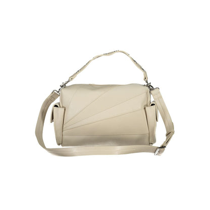 Bolso de mano de polietileno beige Desigual