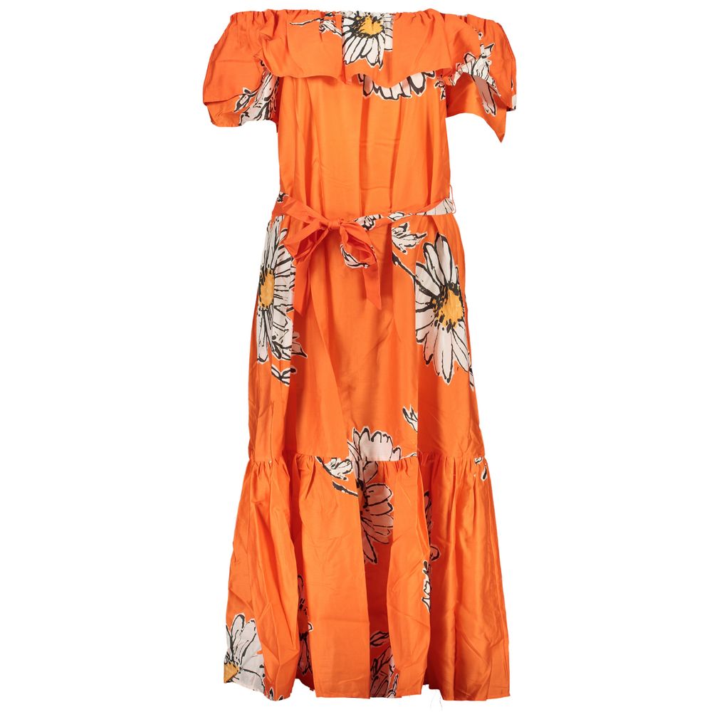 Vestido de algodón naranja Desigual