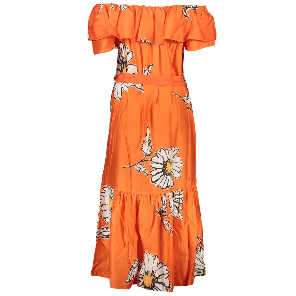 Vestido de algodón naranja Desigual