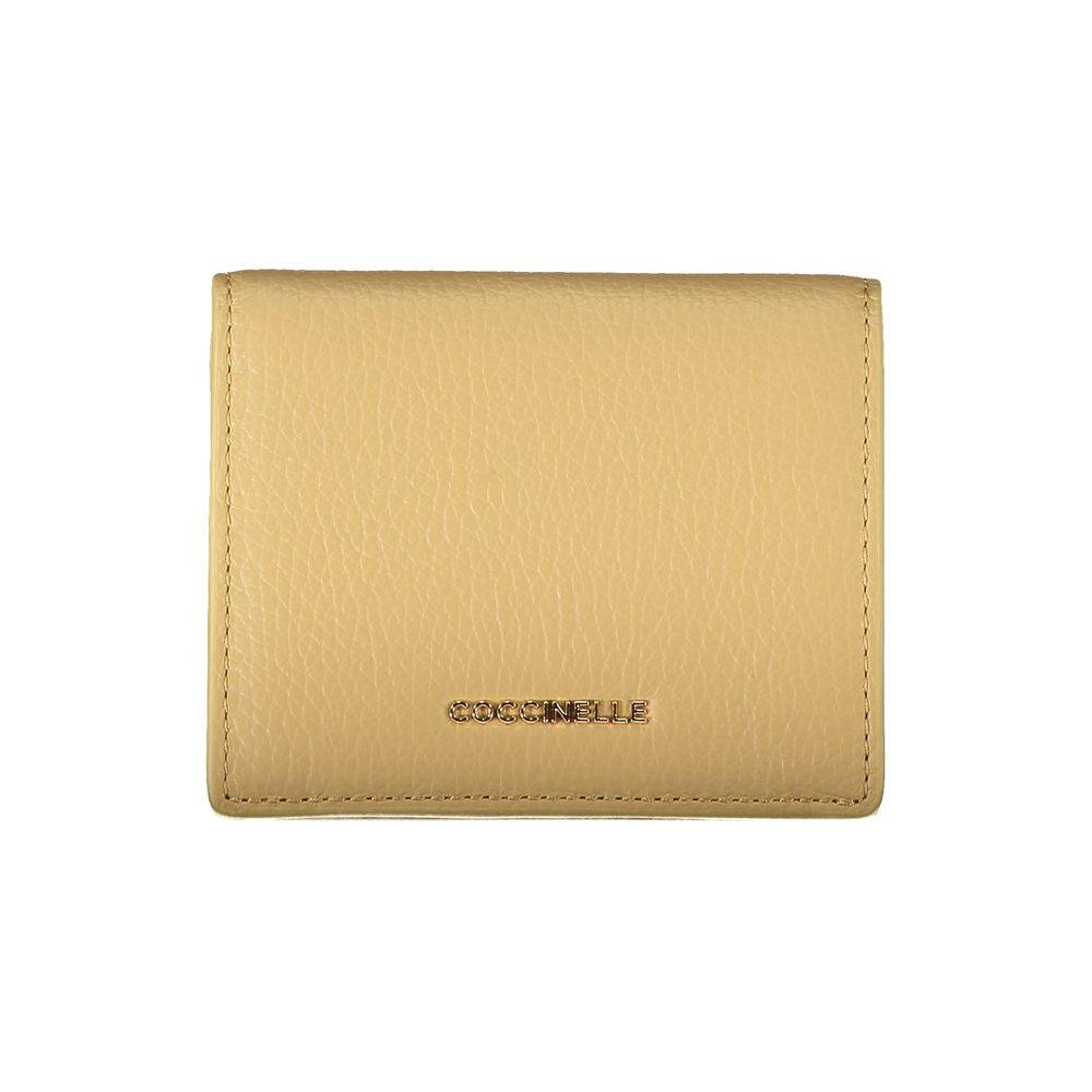 Cartera de cuero beige