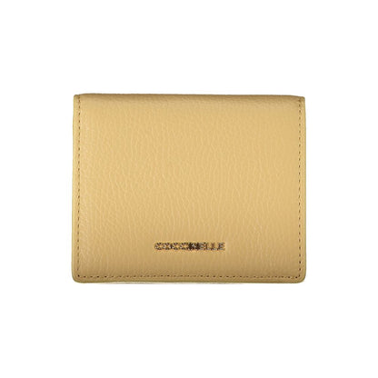 Cartera de cuero beige