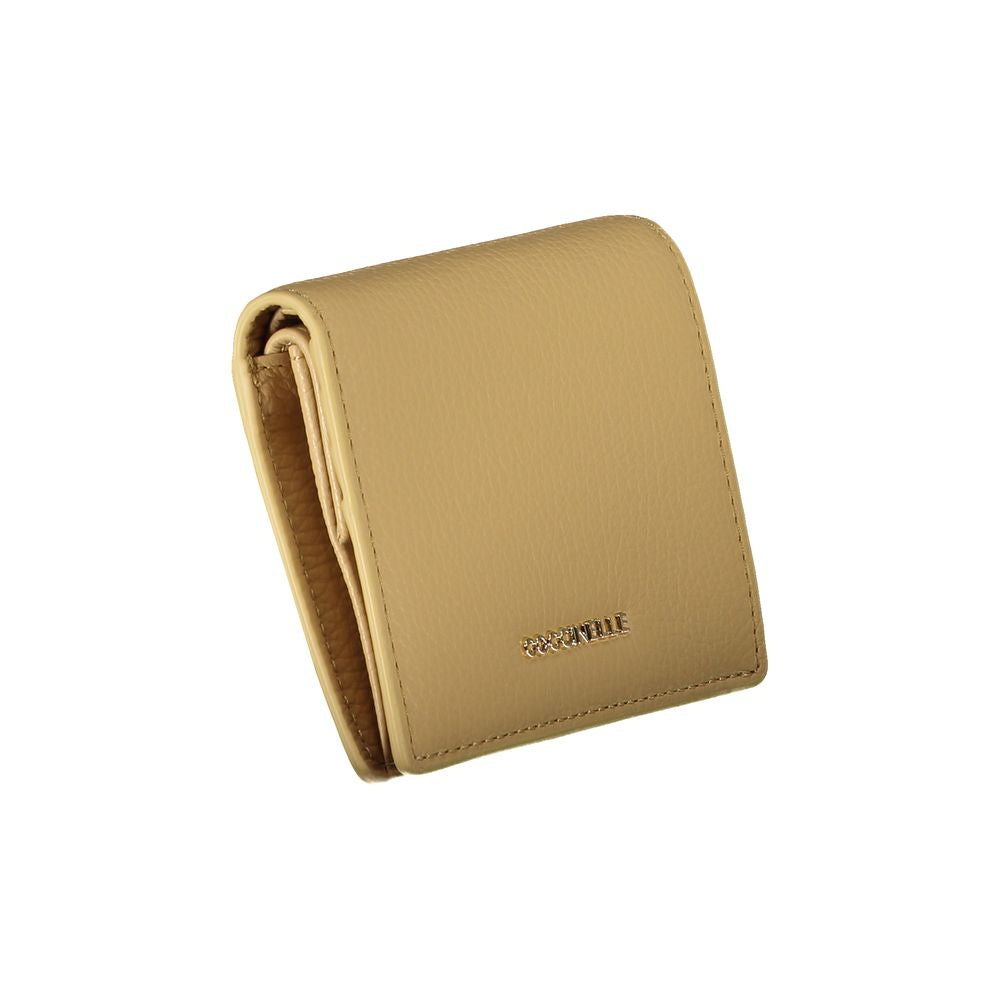 Cartera de cuero beige