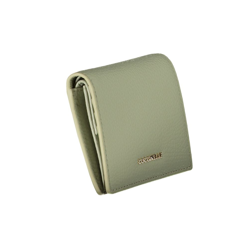 Cartera de cuero verde