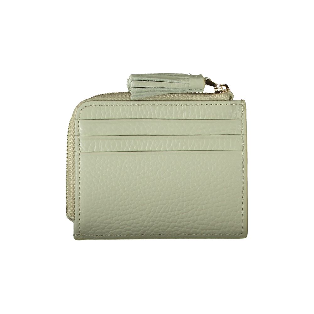 Cartera de cuero verde