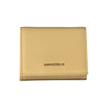 Cartera de piel beige Coccinelle