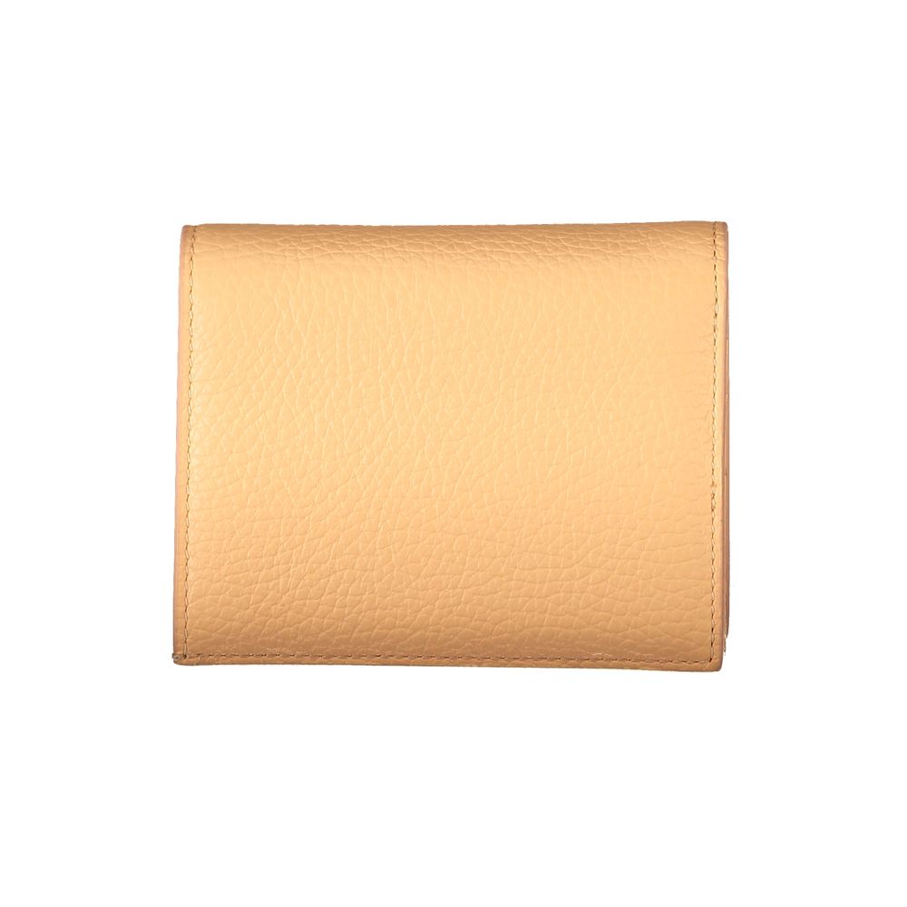 Cartera de cuero naranja