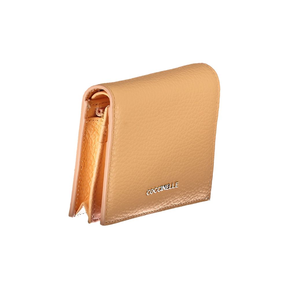 Cartera de cuero naranja