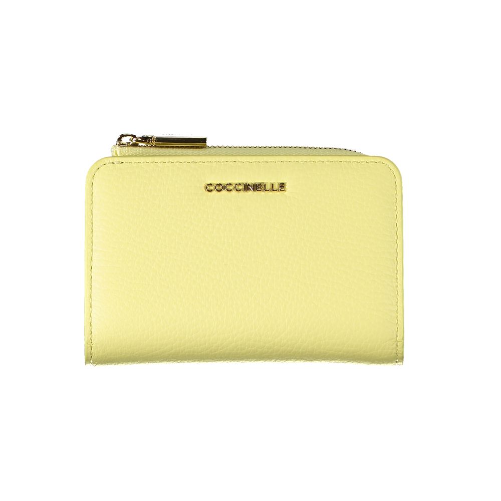 Cartera de cuero amarilla