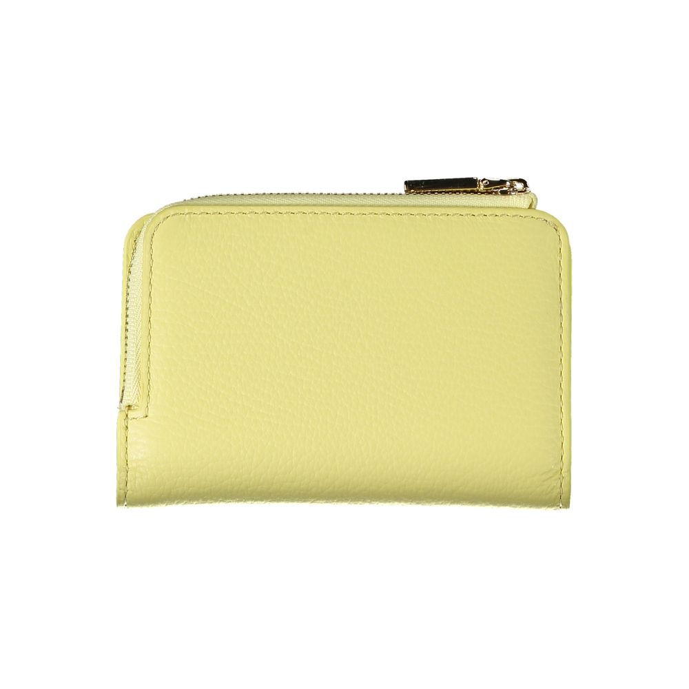 Cartera de cuero amarilla