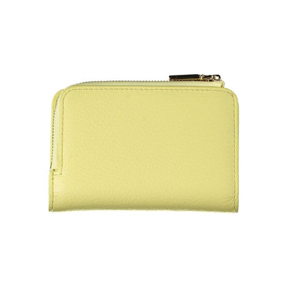 Cartera de cuero amarilla