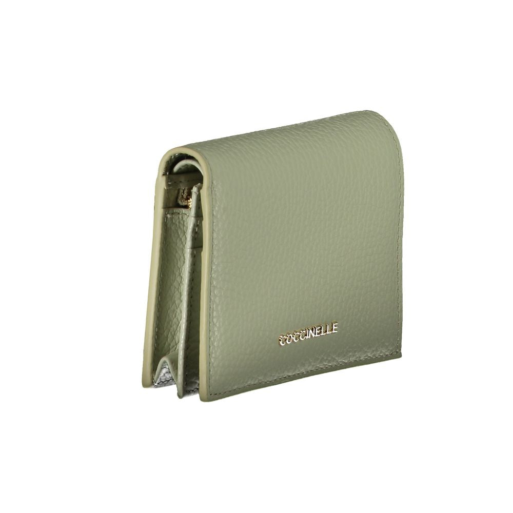 Cartera de cuero verde