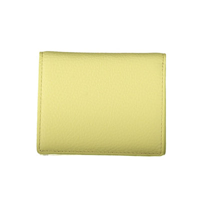 Cartera de cuero amarilla
