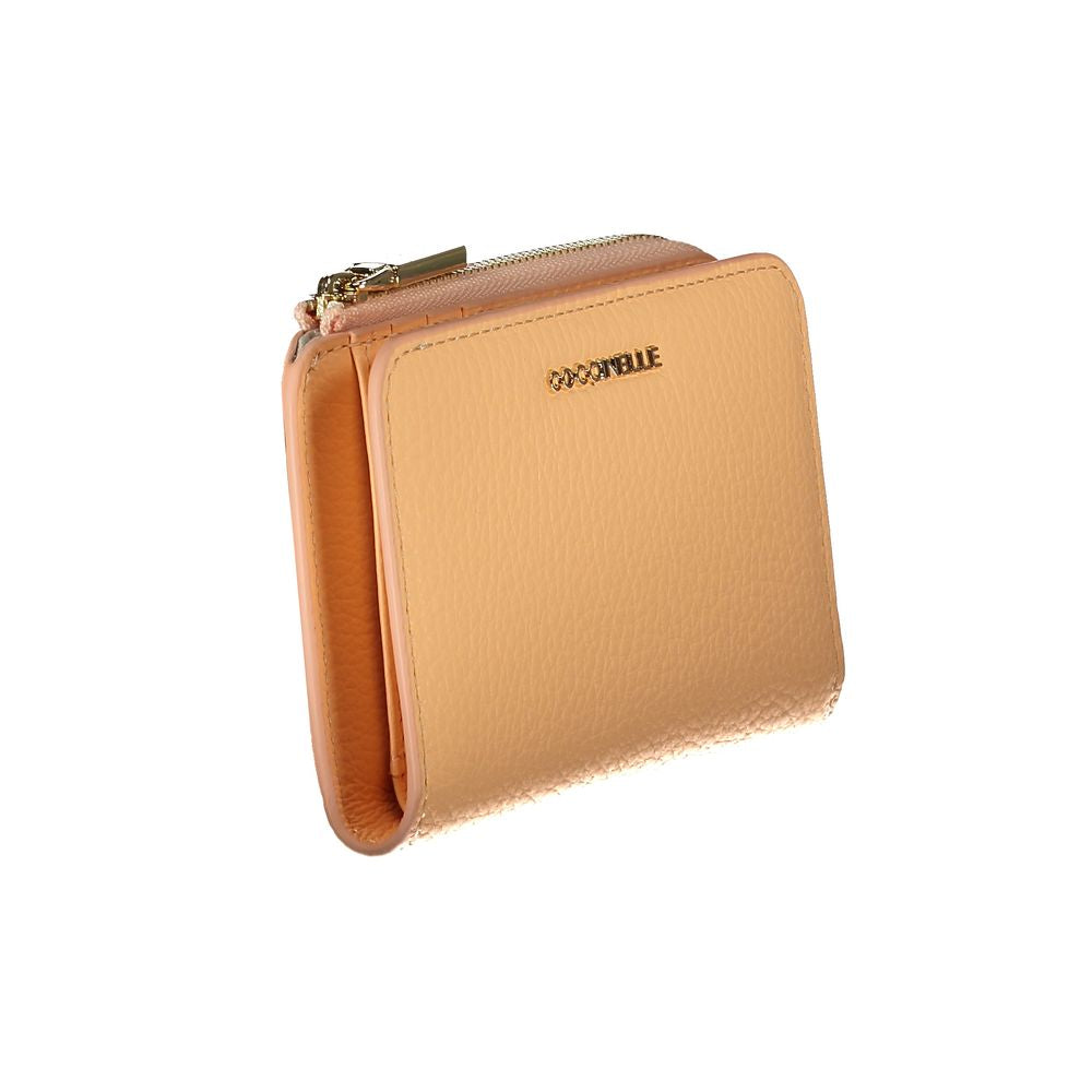Cartera de cuero naranja