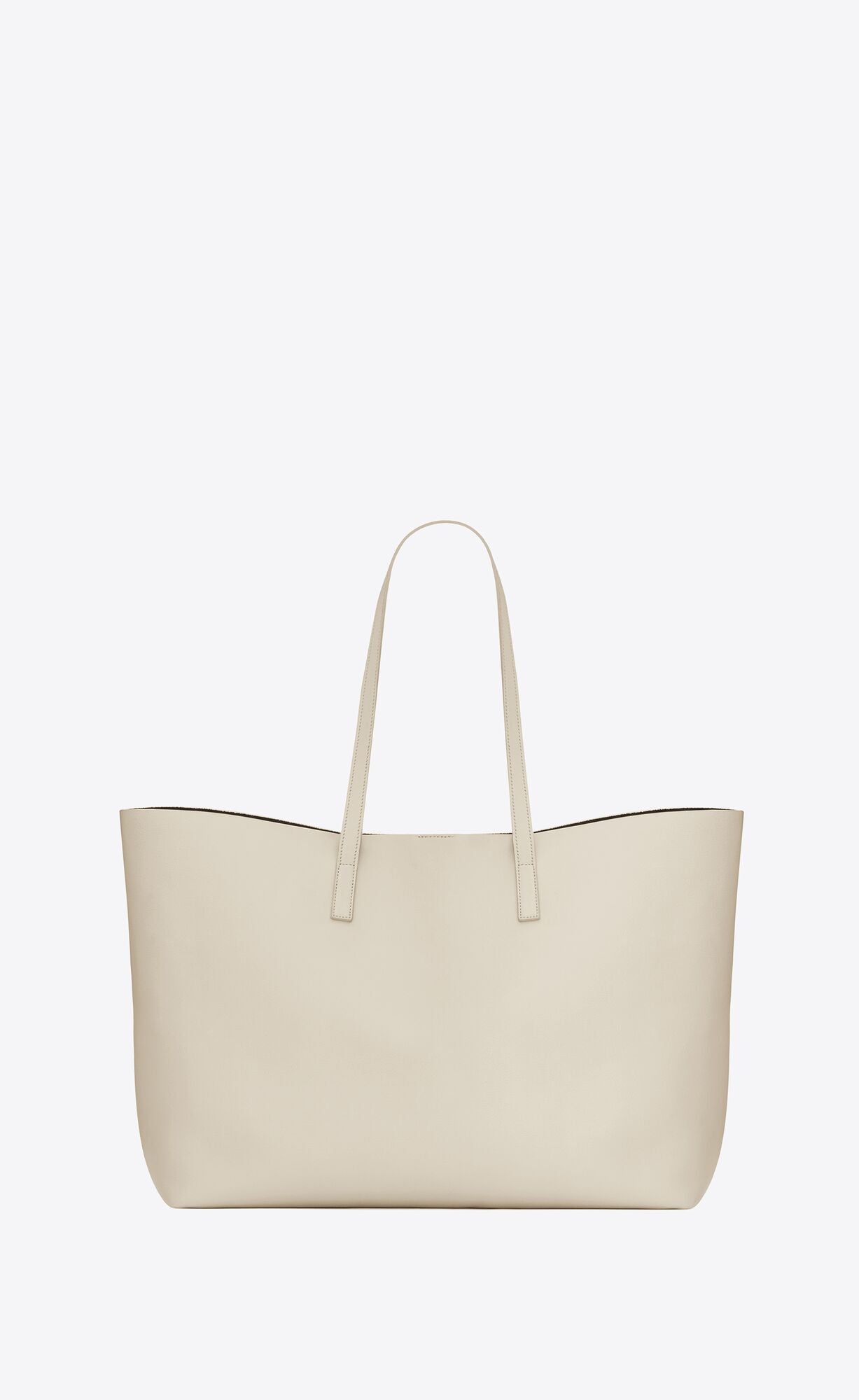 Bolso tote de piel de becerro blanco