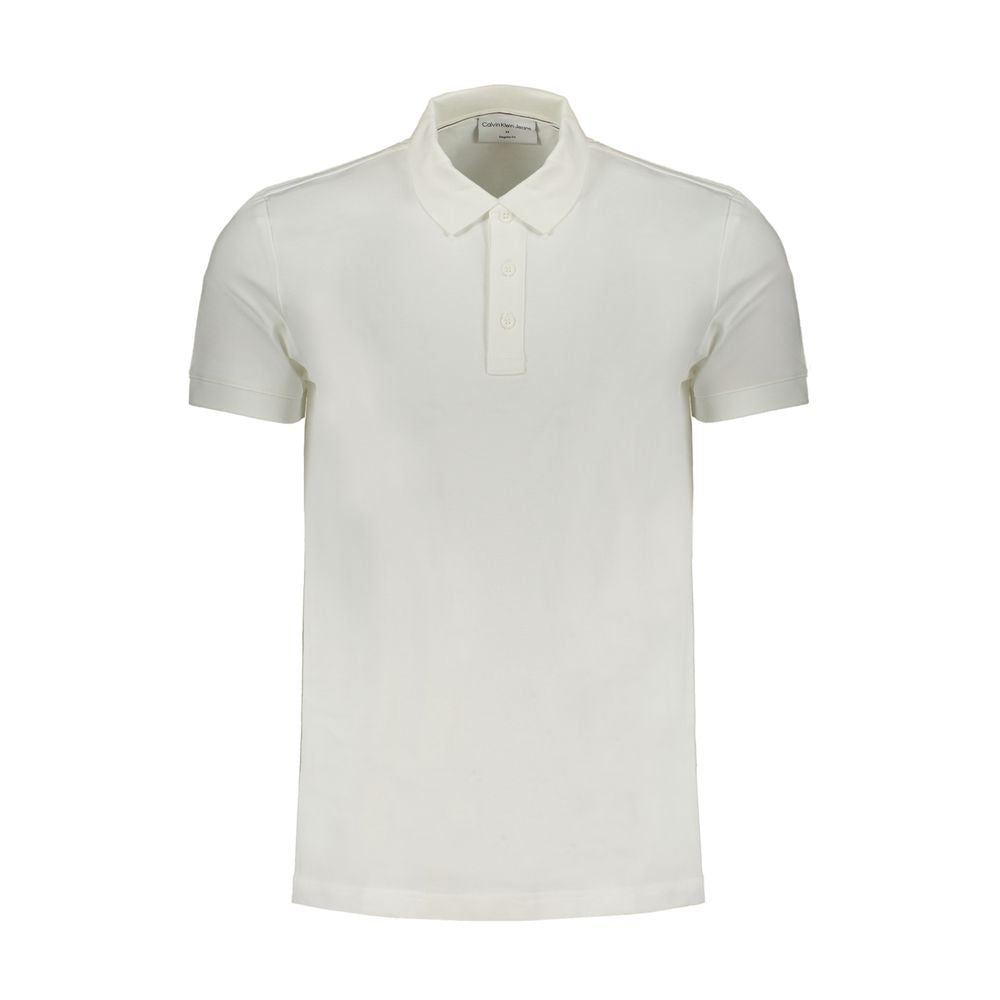 Polo de algodón blanco de Calvin Klein