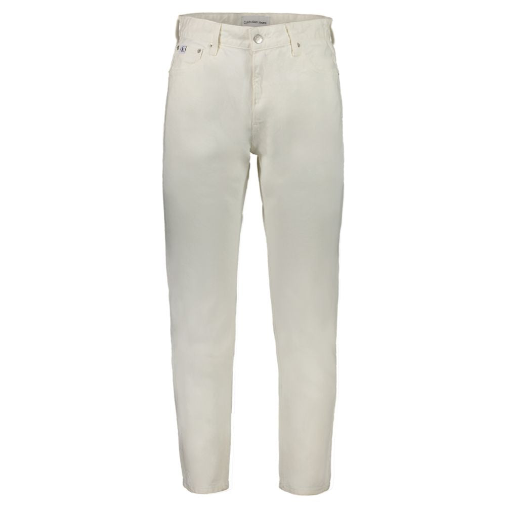 Pantalones y vaqueros de algodón blanco de Calvin Klein