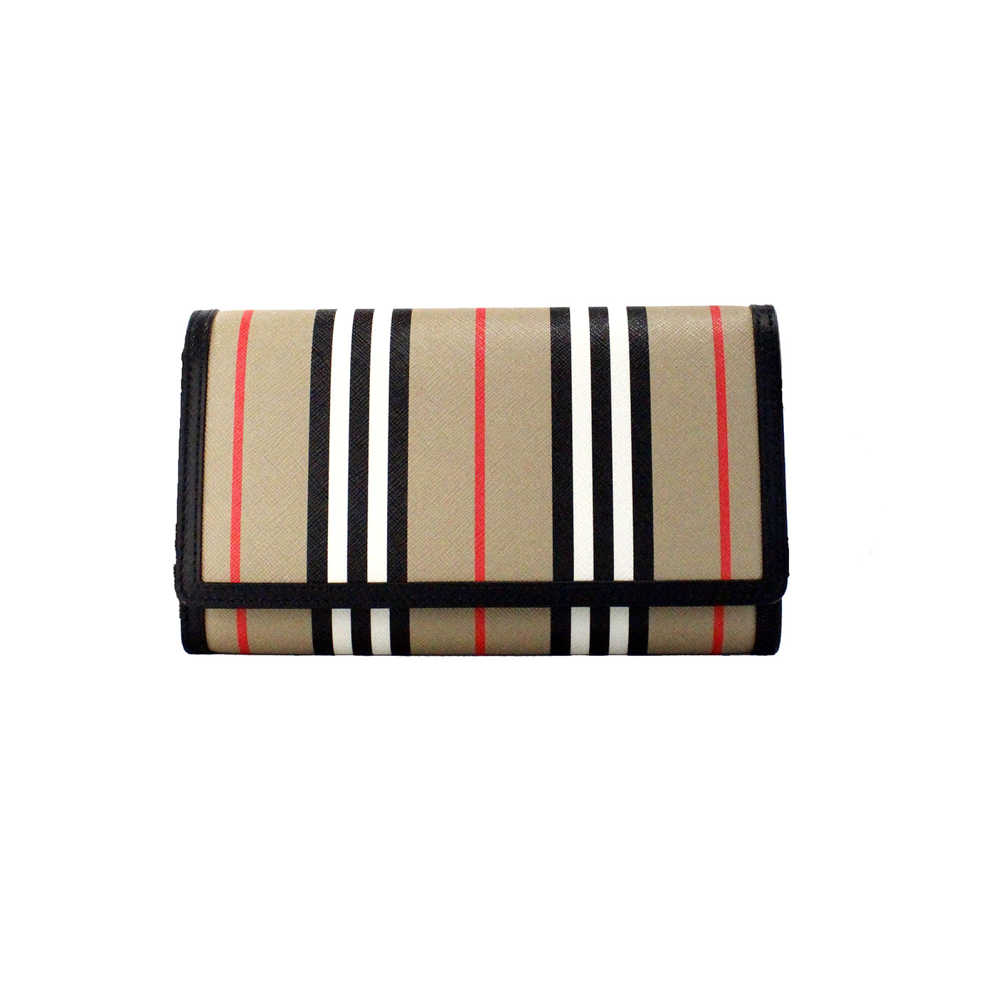 Bolso bandolera tipo cartera de cuero negro con rayas Icon Stripe Archive de Hannah