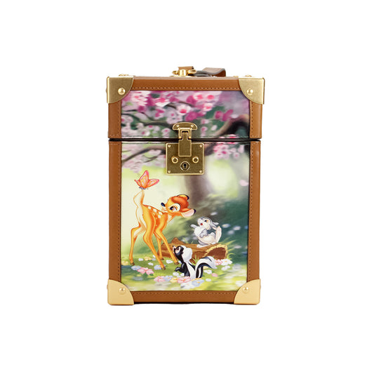 Bolso de mano con asa superior de PVC con estampado de baúl 3D de Disney Bambi