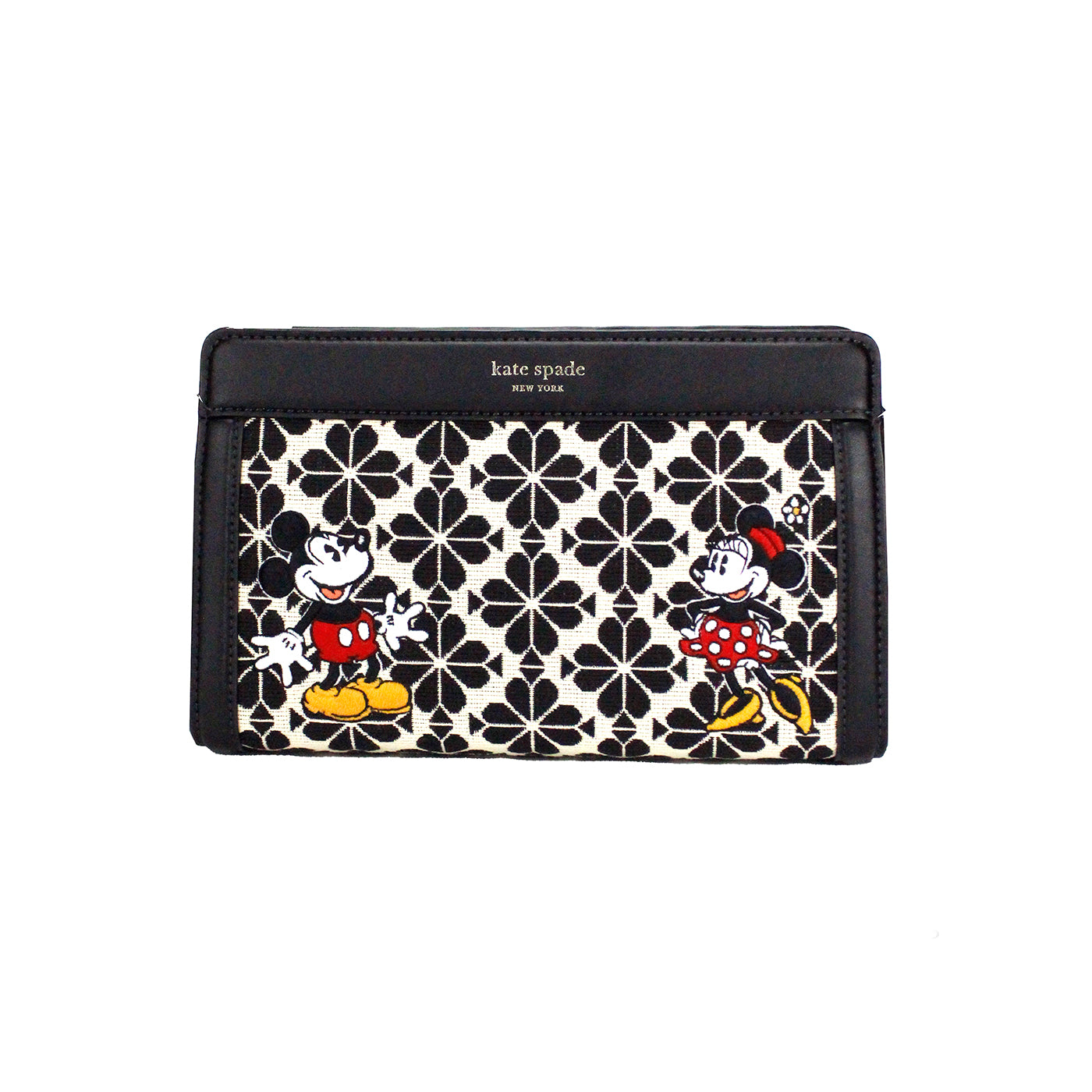 Bolso bandolera mediano de lona jacquard con diseño de flores y 100 espadas Disney de Kate Spade