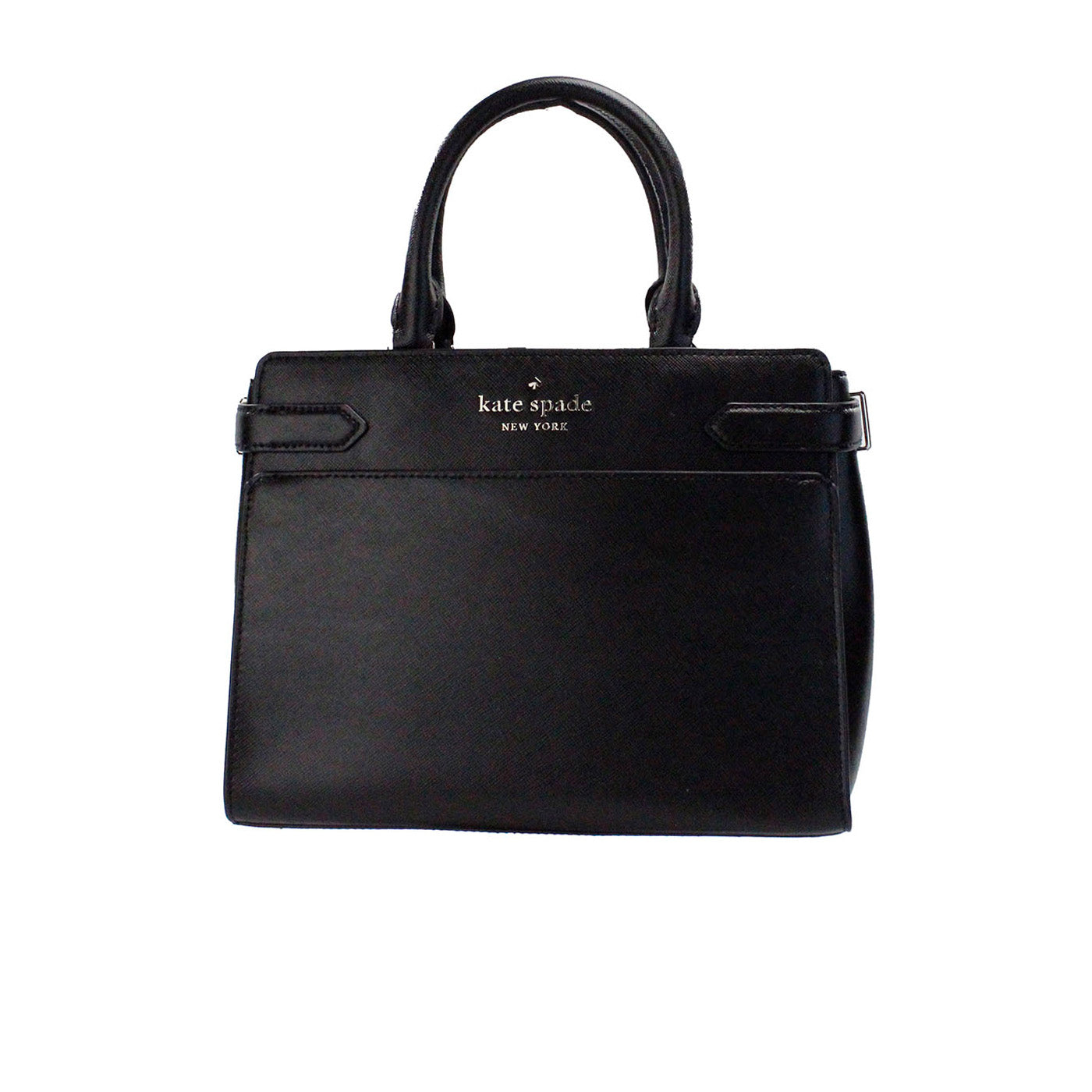 Bolso bandolera mediano de piel saffiano negra Staci de Kate Spade