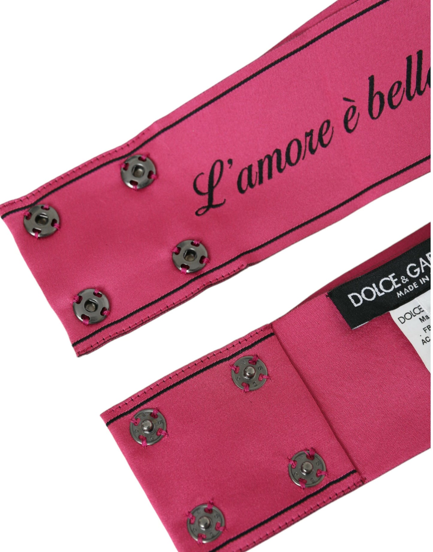 Dolce &amp; Gabbana Cinturón rosa L'Amore E'Bellezza