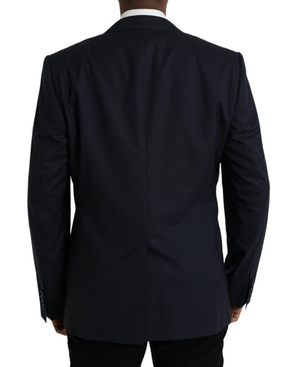 Blazer de lana azul oscuro con botonadura sencilla de Dolce &amp; Gabbana