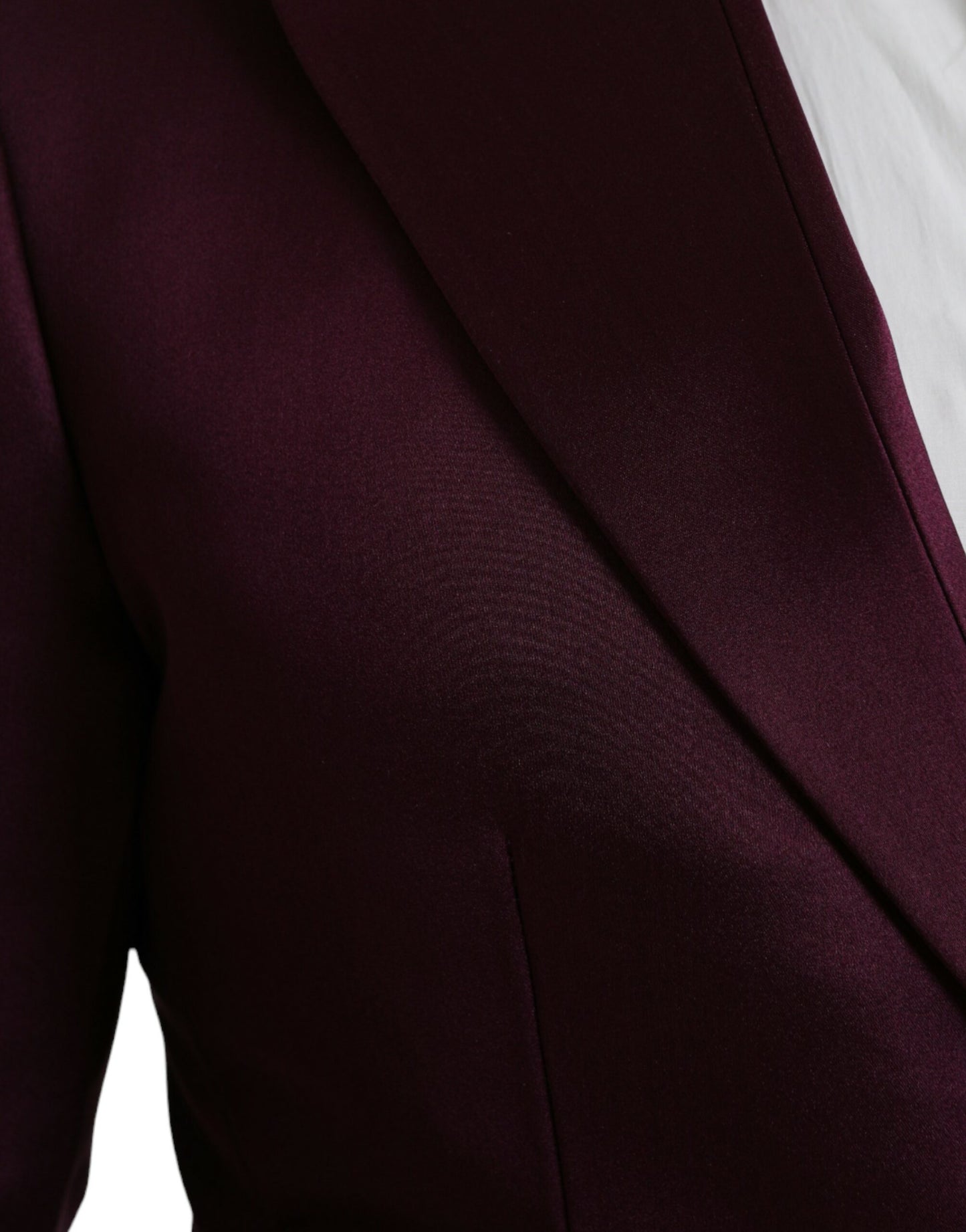 Blazer de seda con botonadura sencilla en color granate de Dolce &amp; Gabbana