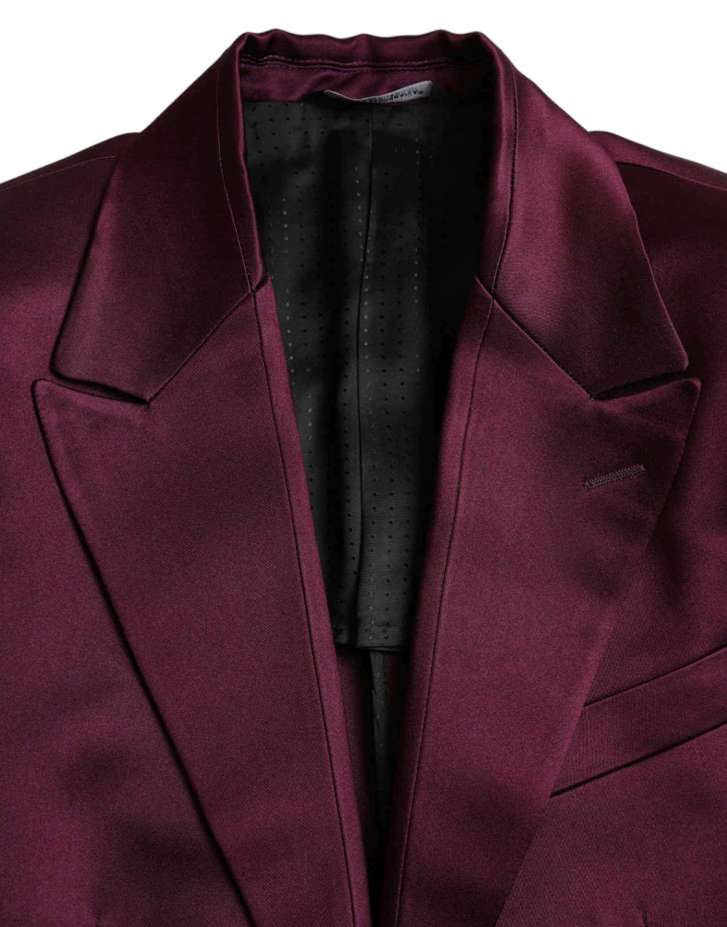 Blazer de seda con botonadura sencilla en color granate de Dolce &amp; Gabbana