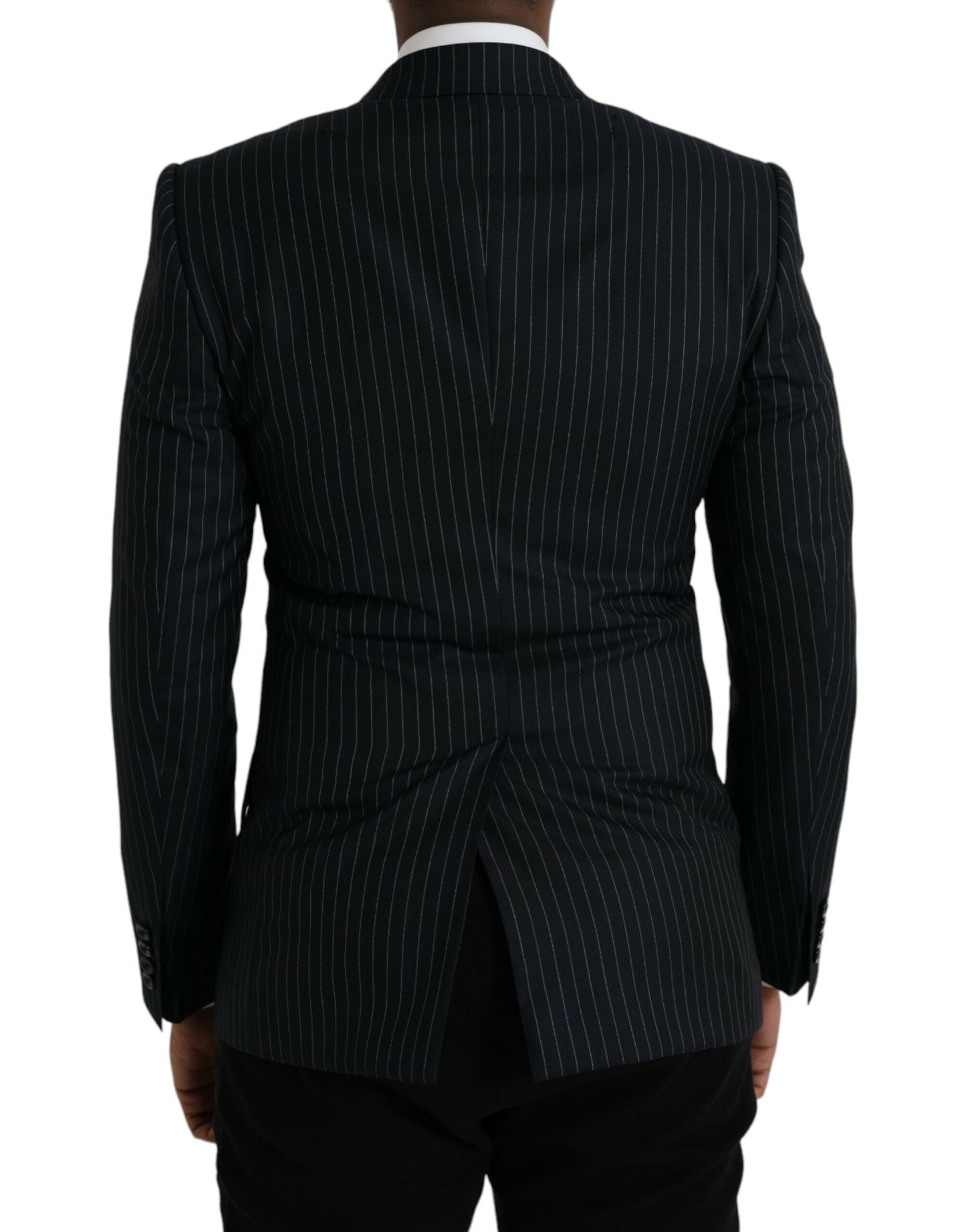 Abrigo tipo blazer cruzado SICILIA con rayas negras de Dolce &amp; Gabbana