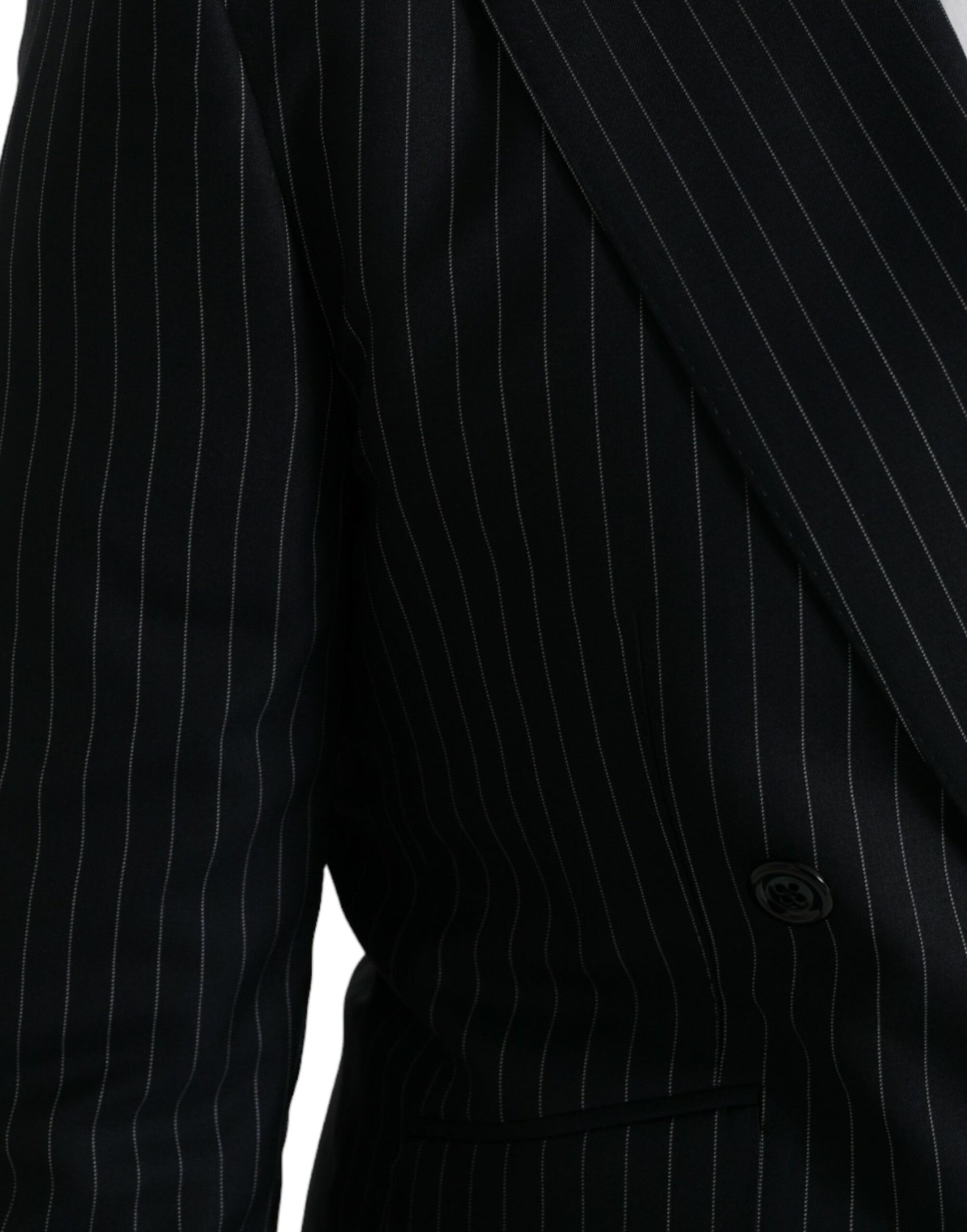 Abrigo tipo blazer cruzado SICILIA con rayas negras de Dolce &amp; Gabbana
