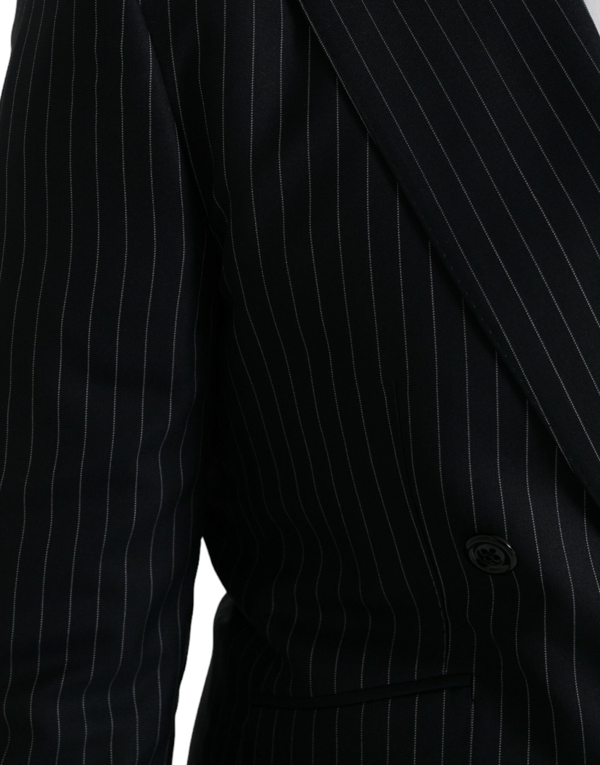Abrigo tipo blazer cruzado SICILIA con rayas negras de Dolce &amp; Gabbana