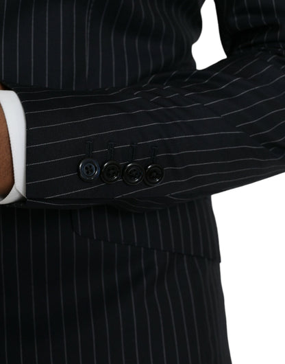 Abrigo tipo blazer cruzado SICILIA con rayas negras de Dolce &amp; Gabbana