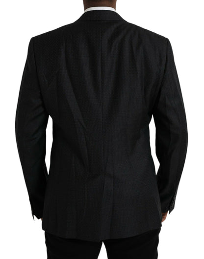 Blazer de botonadura sencilla MARTINI de lana negra de Dolce &amp; Gabbana
