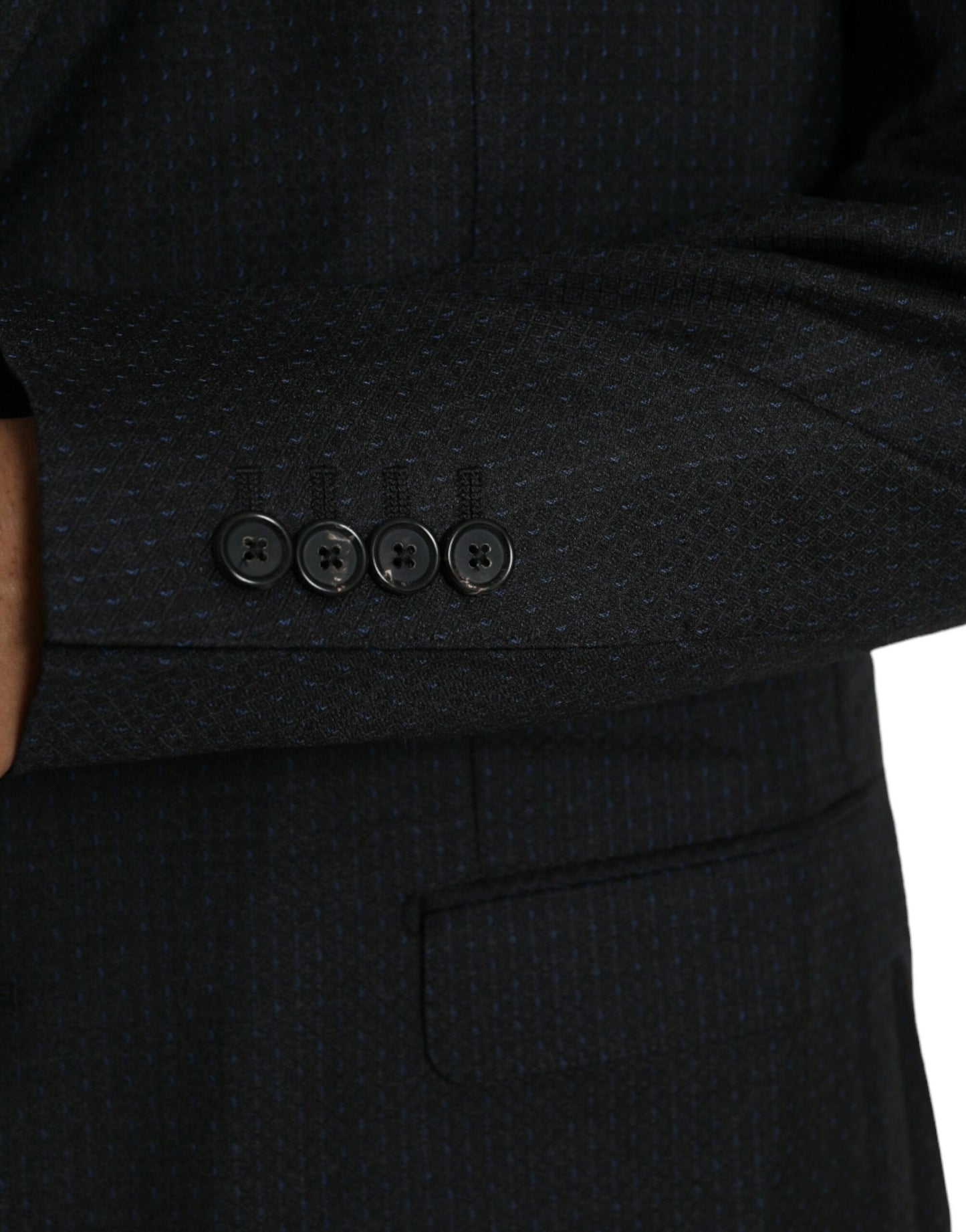 Blazer de botonadura sencilla MARTINI de lana negra de Dolce &amp; Gabbana