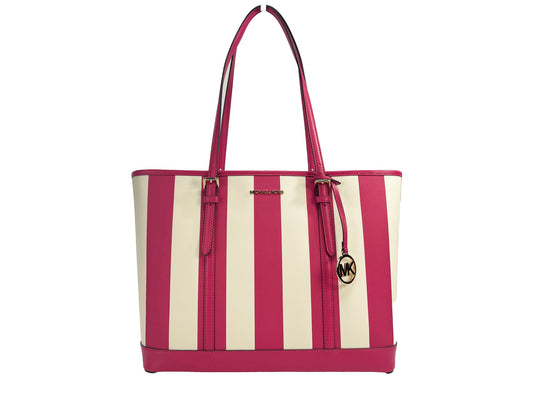 Bolso tote de PVC grande con diseño de TZ de Michael Kors Jet Set Travel en color rosa