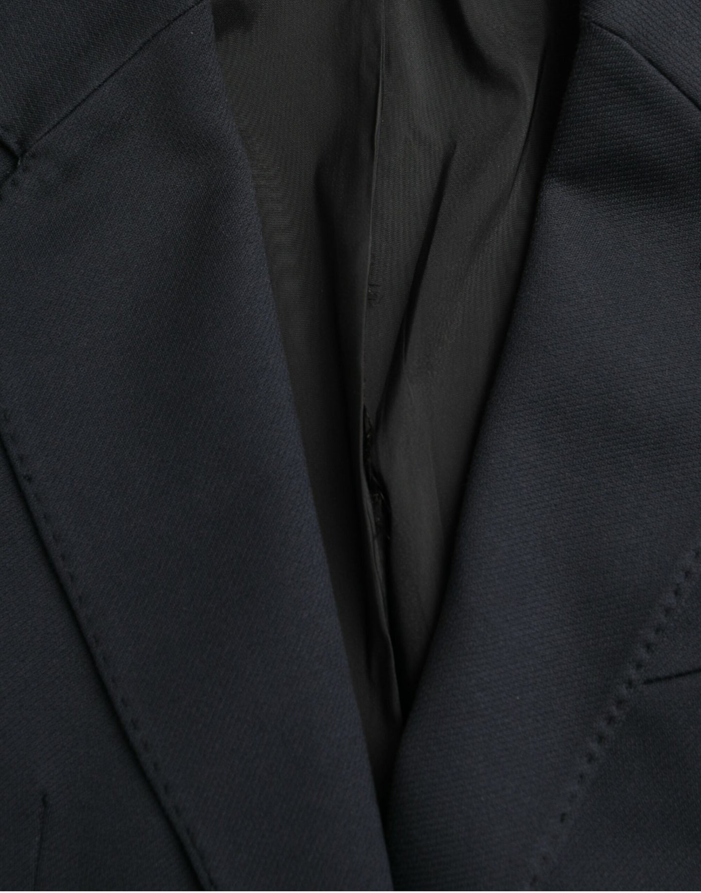 Blazer de algodón azul oscuro con botonadura sencilla de Dolce &amp; Gabbana