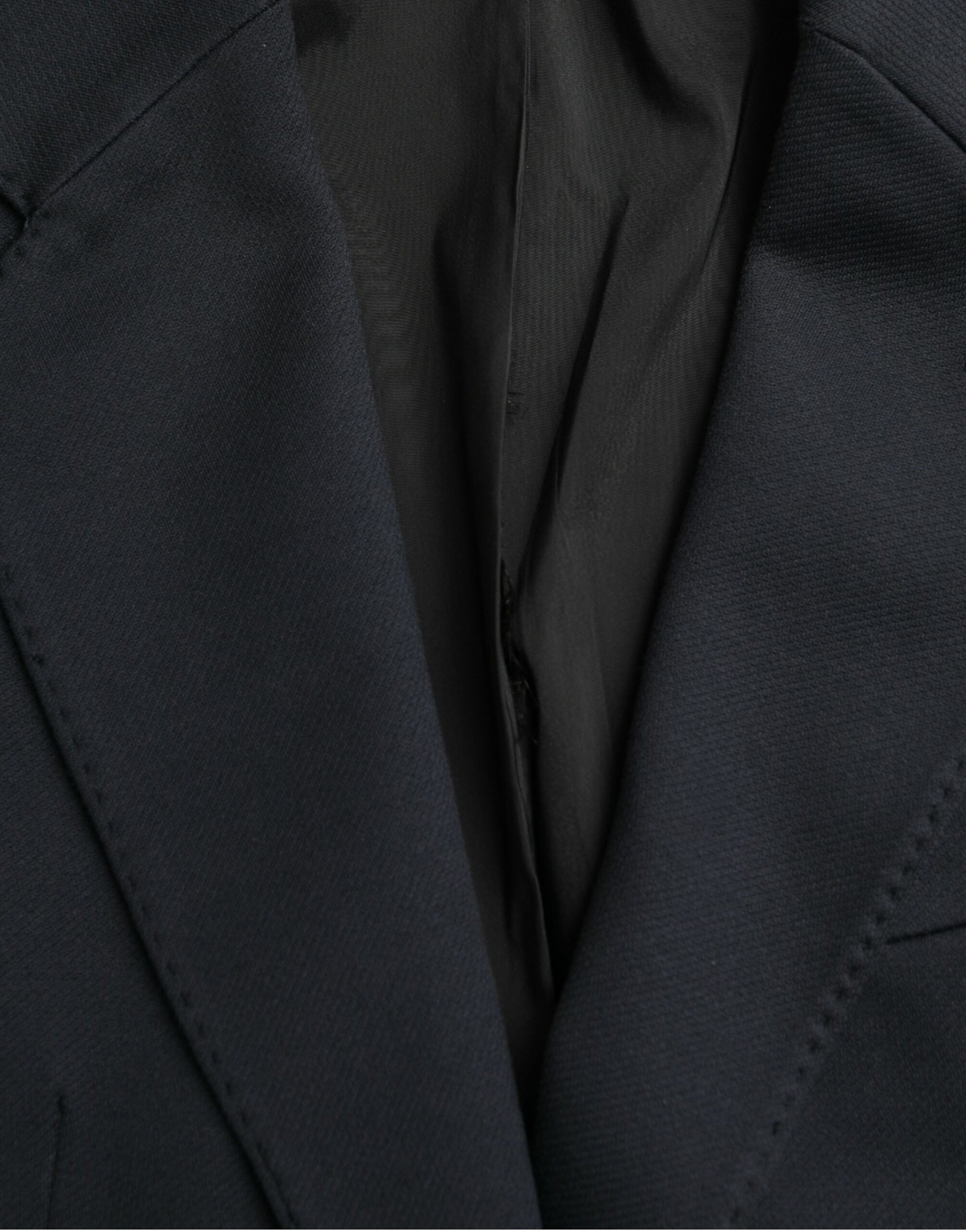 Blazer de algodón azul oscuro con botonadura sencilla de Dolce &amp; Gabbana