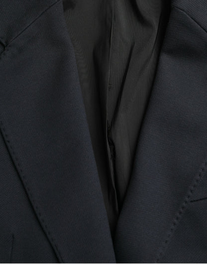 Blazer de algodón azul oscuro con botonadura sencilla de Dolce &amp; Gabbana