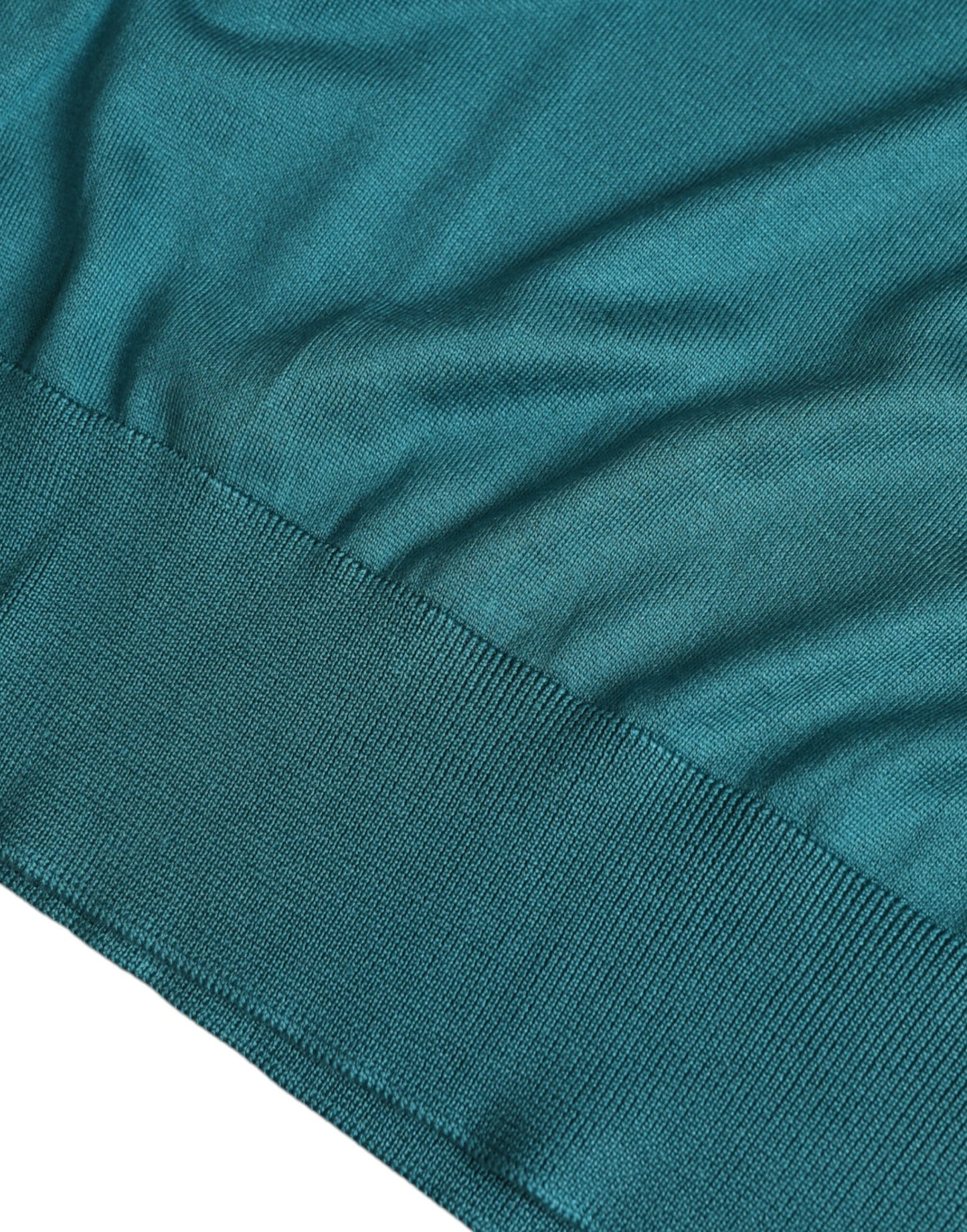 Suéter de cuello redondo de seda verde oscuro de Dolce &amp; Gabbana