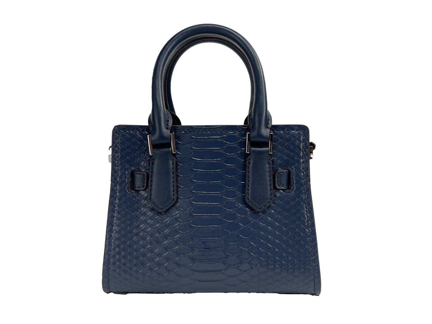 Bolso bandolera tipo cartera con diseño de serpiente en azul marino XS de Hamilton