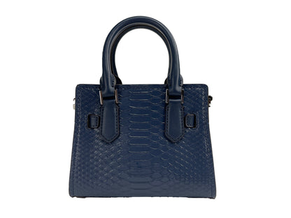 Bolso bandolera tipo cartera con diseño de serpiente en azul marino XS de Hamilton