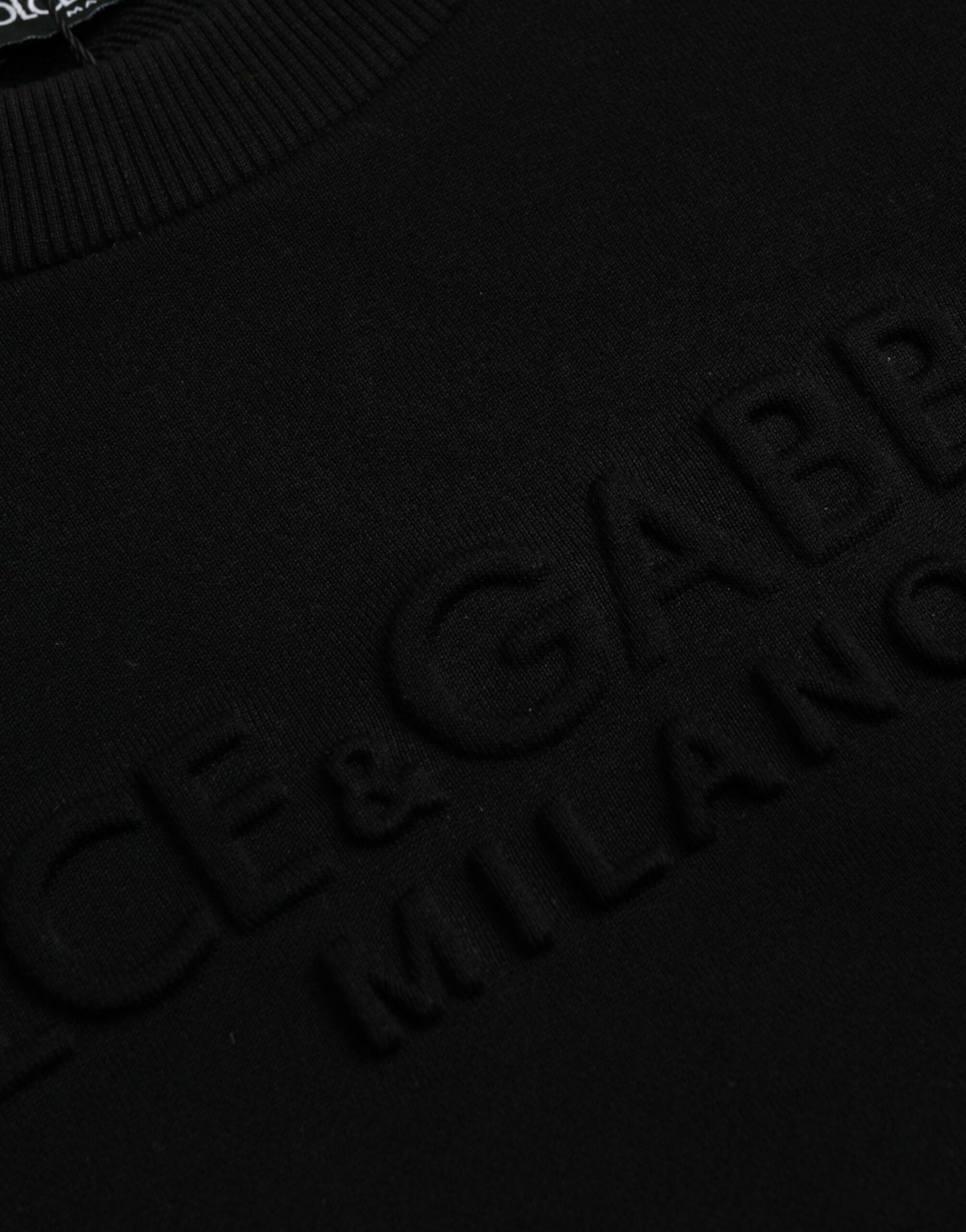 Sudadera de algodón negra de manga larga Dolce &amp; Gabbana