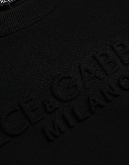 Sudadera de algodón negra de manga larga Dolce &amp; Gabbana