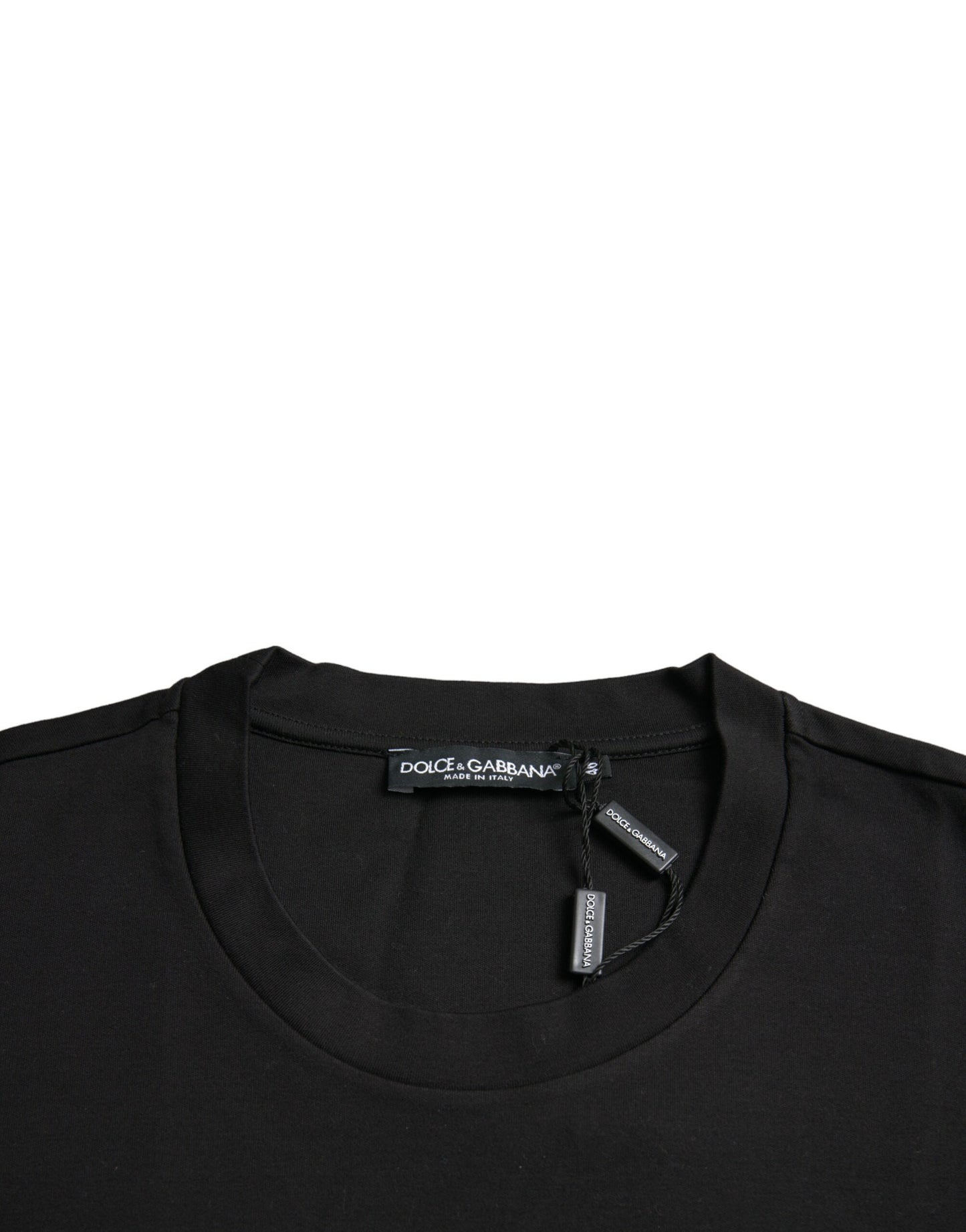 Camiseta con cuello redondo Dolce &amp; Gabbana Black With Love Always
