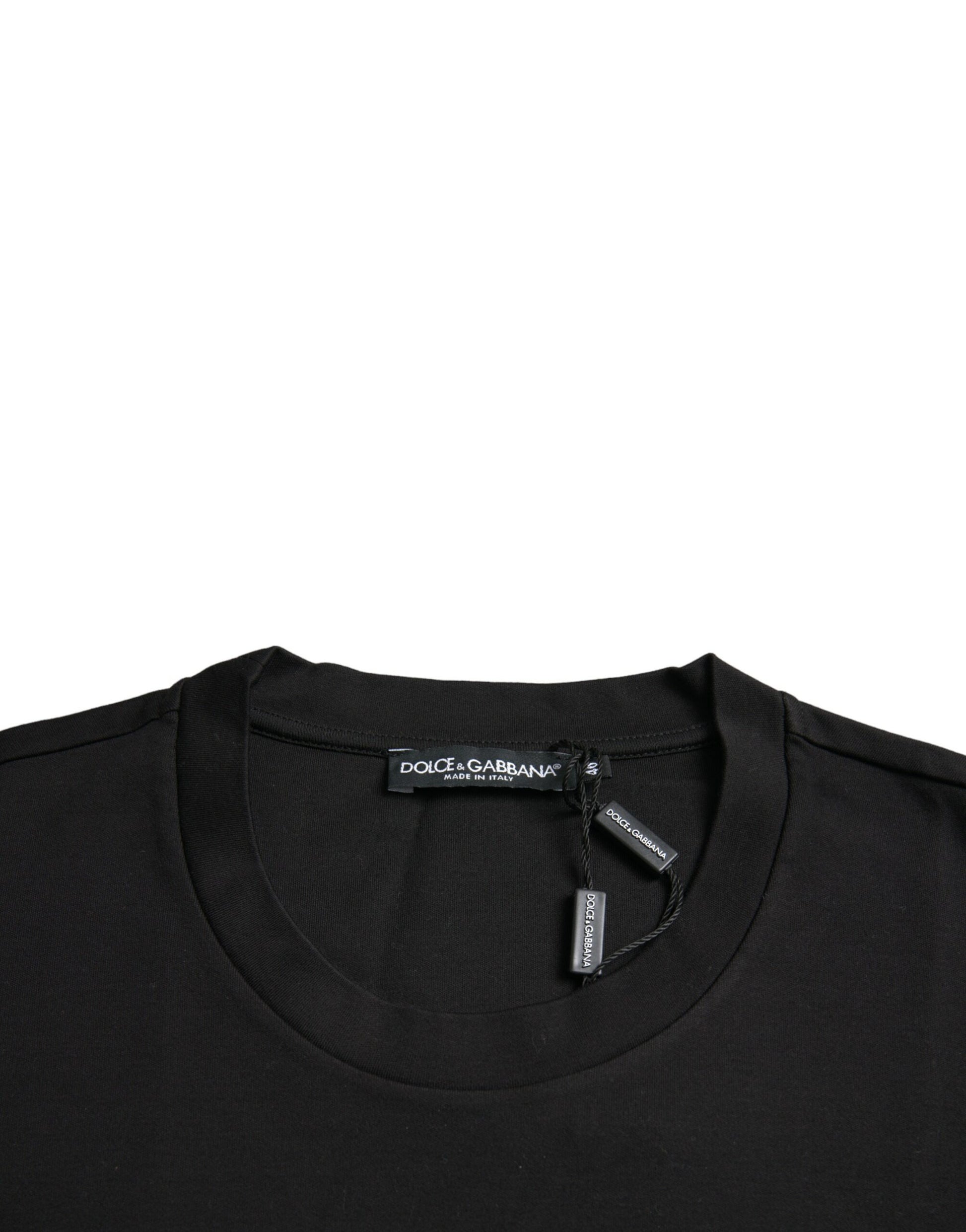 Camiseta con cuello redondo Dolce &amp; Gabbana Black With Love Always